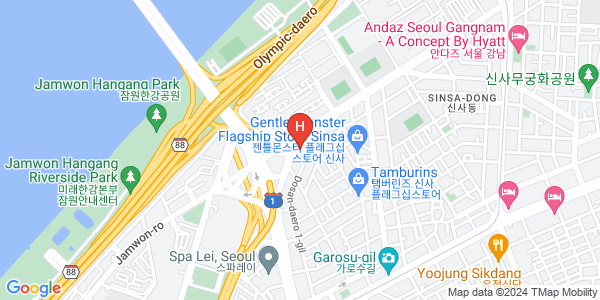 호텔 라까사 가로수길Map View